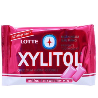 ComBo 15 Vỉ Kẹo Lotte Xylitol Hương Dâu