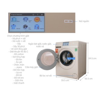 Máy giặt Aqua AQD-D1000HT - 10 Kg, Lồng ngang
