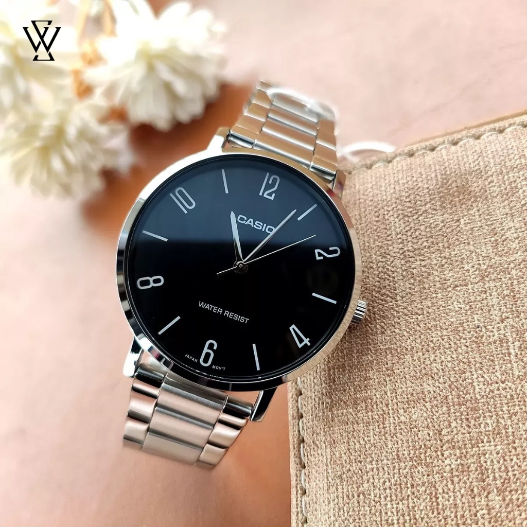 Đồng Hồ Quartz Nam Casio WATCHSTORE MTP-VT01D-1B2UDF Thiết Kế Mặt Kính Khoáng 40mm, Dây Kim Loại Và Vỏ Thép Không Gỉ