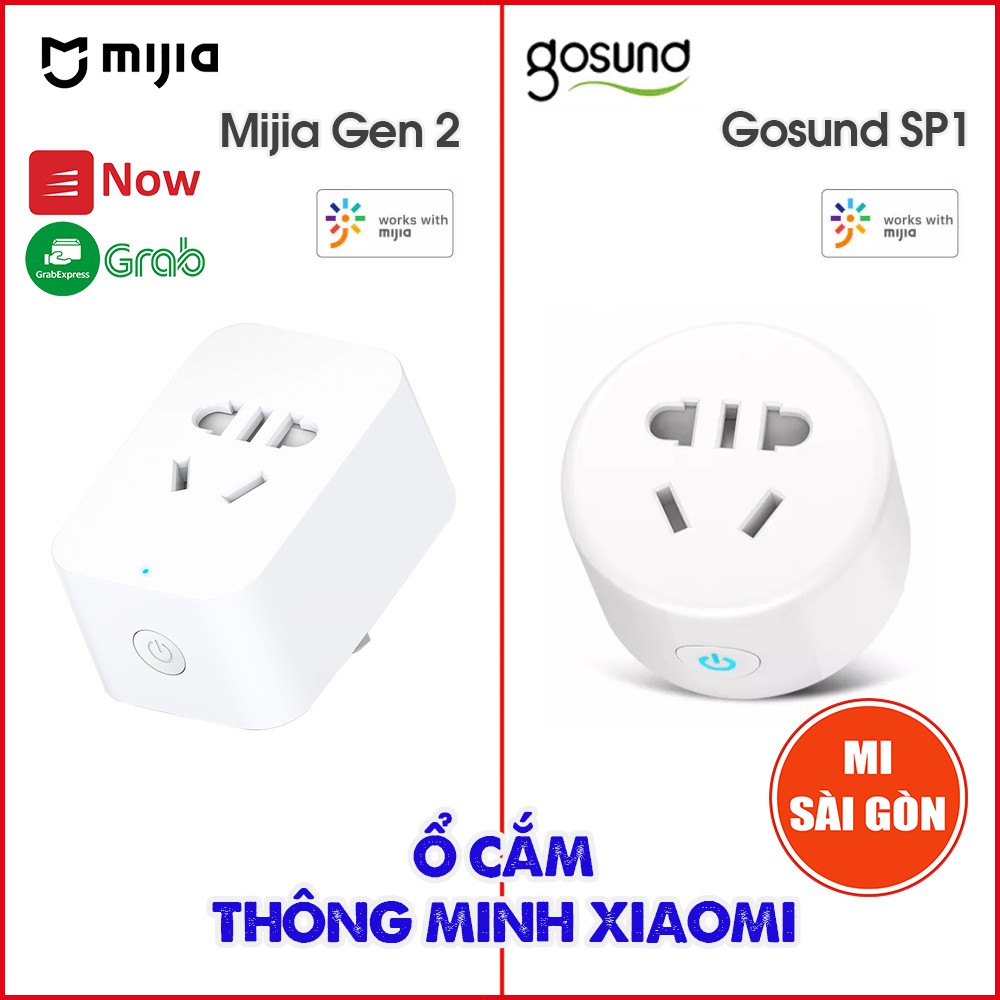 [Hỏa Tốc HCM] Ổ cắm thông minh điều khiển qua Wifi Xiaomi Mijia Gen 2 (ZNCZ07CM)/ Gosund CP1