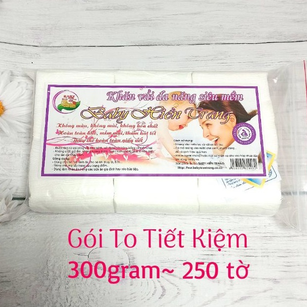 (Gói 300g) Khăn Khô Đa Năng Baby Hiền Trang, Khăn Vải Khô Đa Năng Siêu Mềm