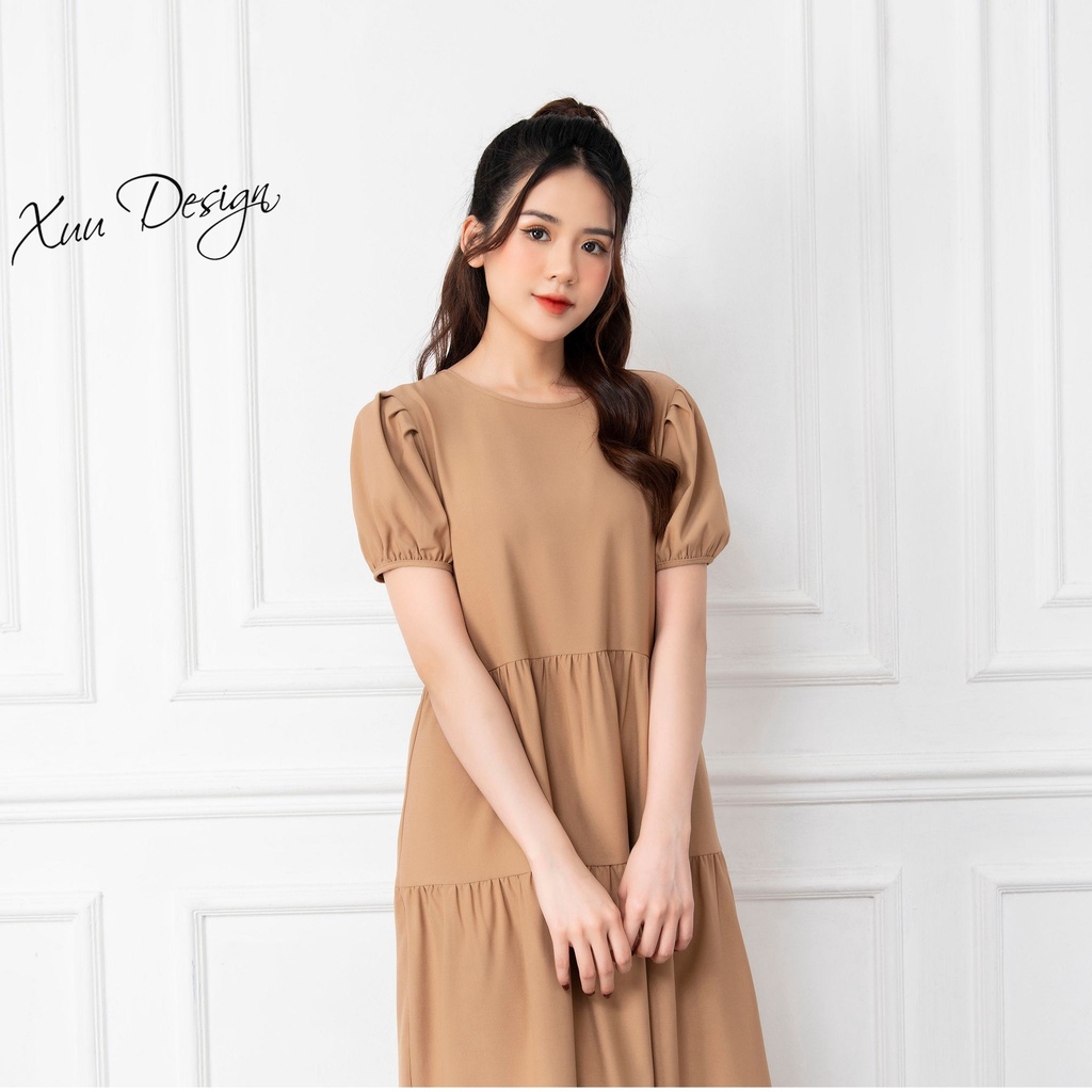 Váy suông nữ XUU kiểu dáng babydoll cộc tay - V01 | BigBuy360 - bigbuy360.vn