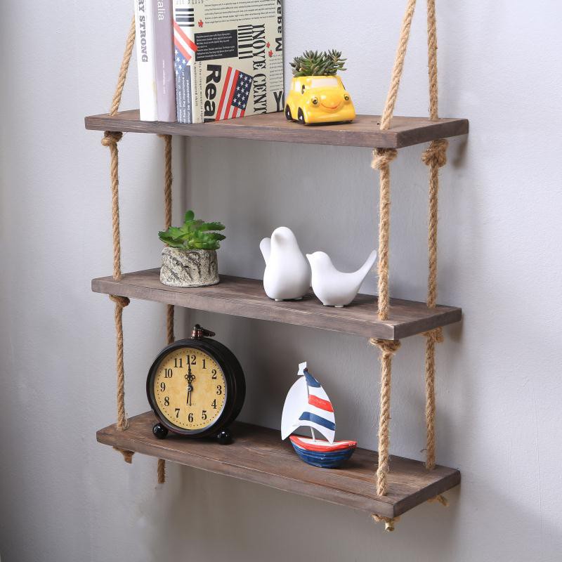 KỆ GỖ TREO TƯỜNG DÂY THỪNG KÍCH THƯỚC 10X30 CM