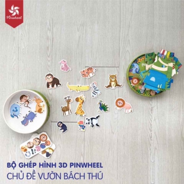 Bộ xếp hình 3D Pinwheel cho bé nhiều chủ đề