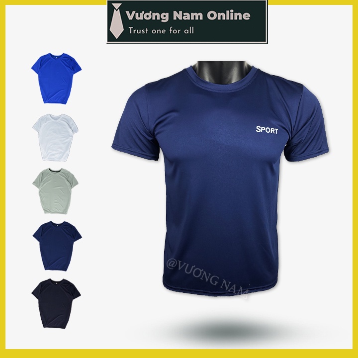 Áo thun nam trơn cổ tròn hàng xưởng chất thun lạnh tay ngắn VNX1B
