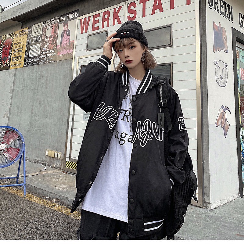 Áo khoác dù bomber unisex form rộng 28 nam nữ ulzzang Wind