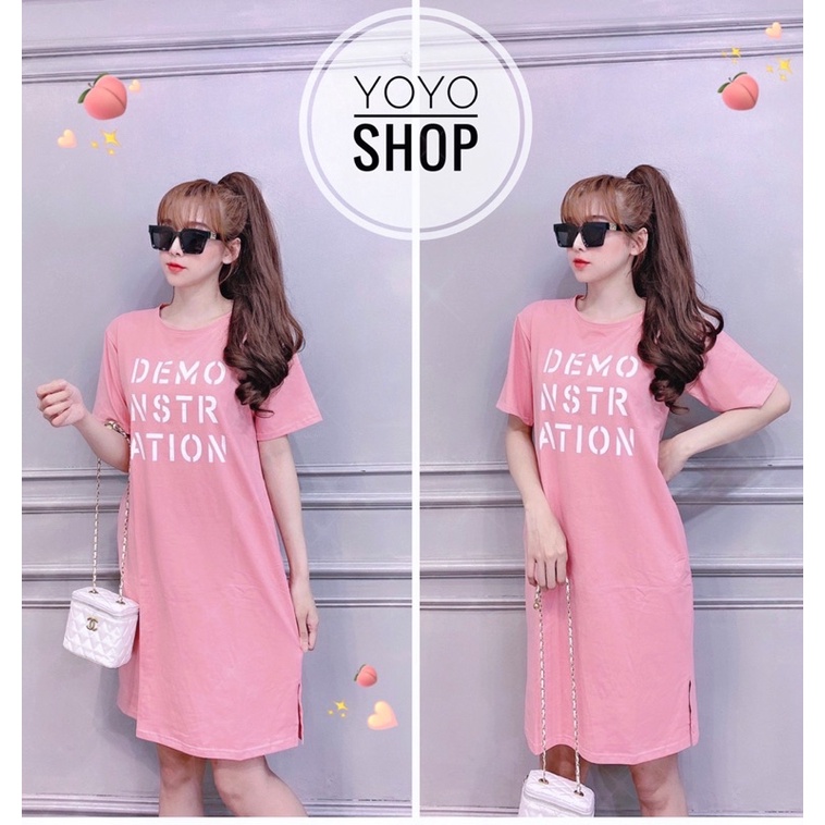 Đầm Bigsize Dáng Suông Thun Thái Cao Cấp Có Túi Xẻ Tà Form Từ 50-75kg | BigBuy360 - bigbuy360.vn