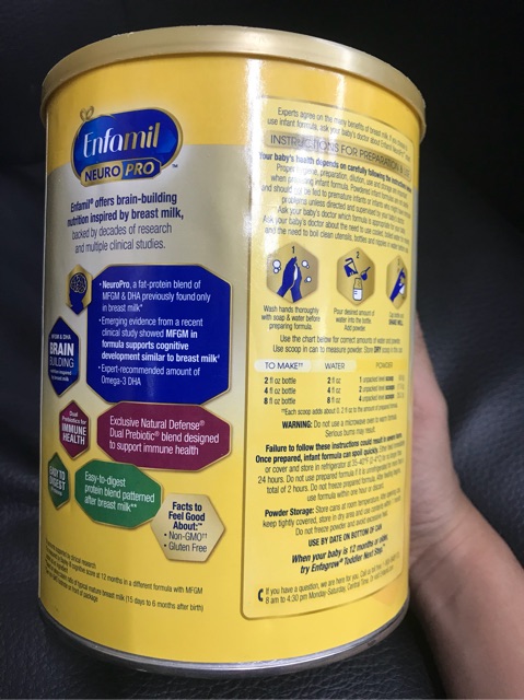 Enfamil neuro-pro dành cho bé 0-12 tháng tuổi