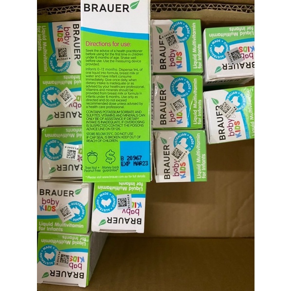 Thanh lý Vitamin tăng đề kháng Brauer Liquid Multivitamin date t11/23