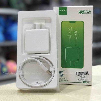 Bộ Sạc Nhanh VOOC OPPO 20W - Củ Sạc Nhanh Kèm Dây Cáp Sạc 4A Micro USB, Type C Cho OPPO Realme, Reno, F11 Pro
