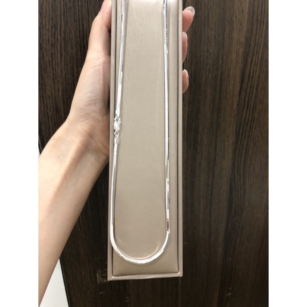 Dây chuyền lụa bạc 925 cho nam bản dây to ~3mm Minh Tâm Jewelry