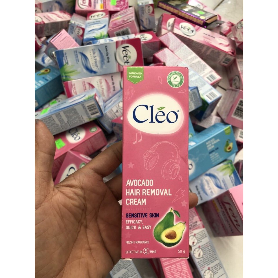 combo 2 Kem tẩy lông Cleo Avocado Hair Removal Cream 50g