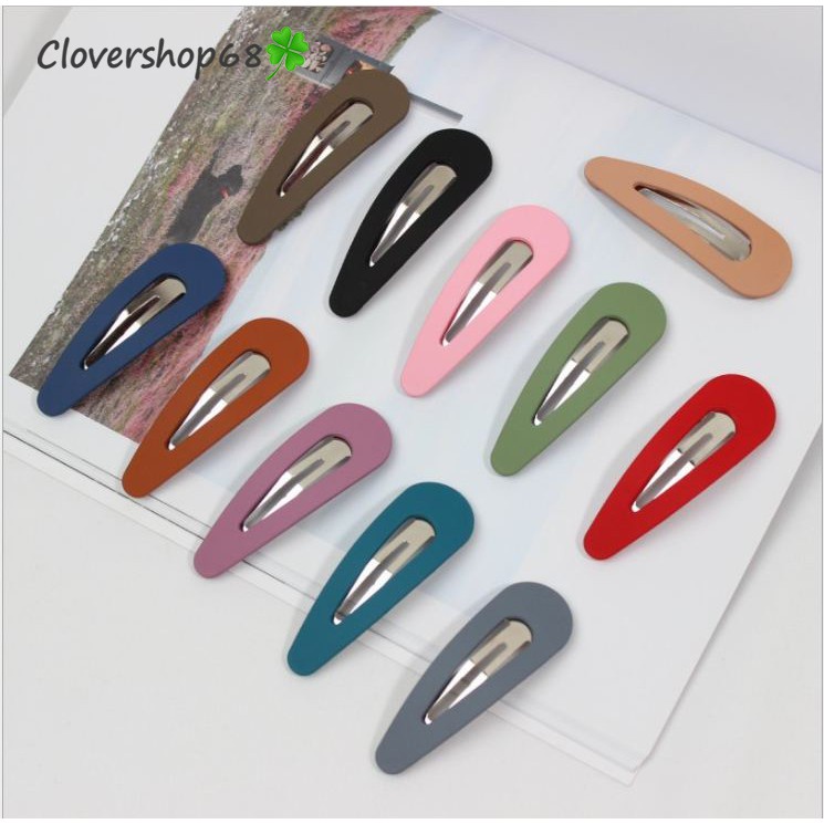 Kẹp tóc tam giác Hàn Quốc màu trơn   Clovershop68