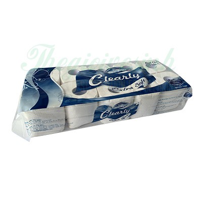 Combo 10 cuộn Giấy vệ sinh Clearly cao cấp 3 lớp, dài 22m/cuộn