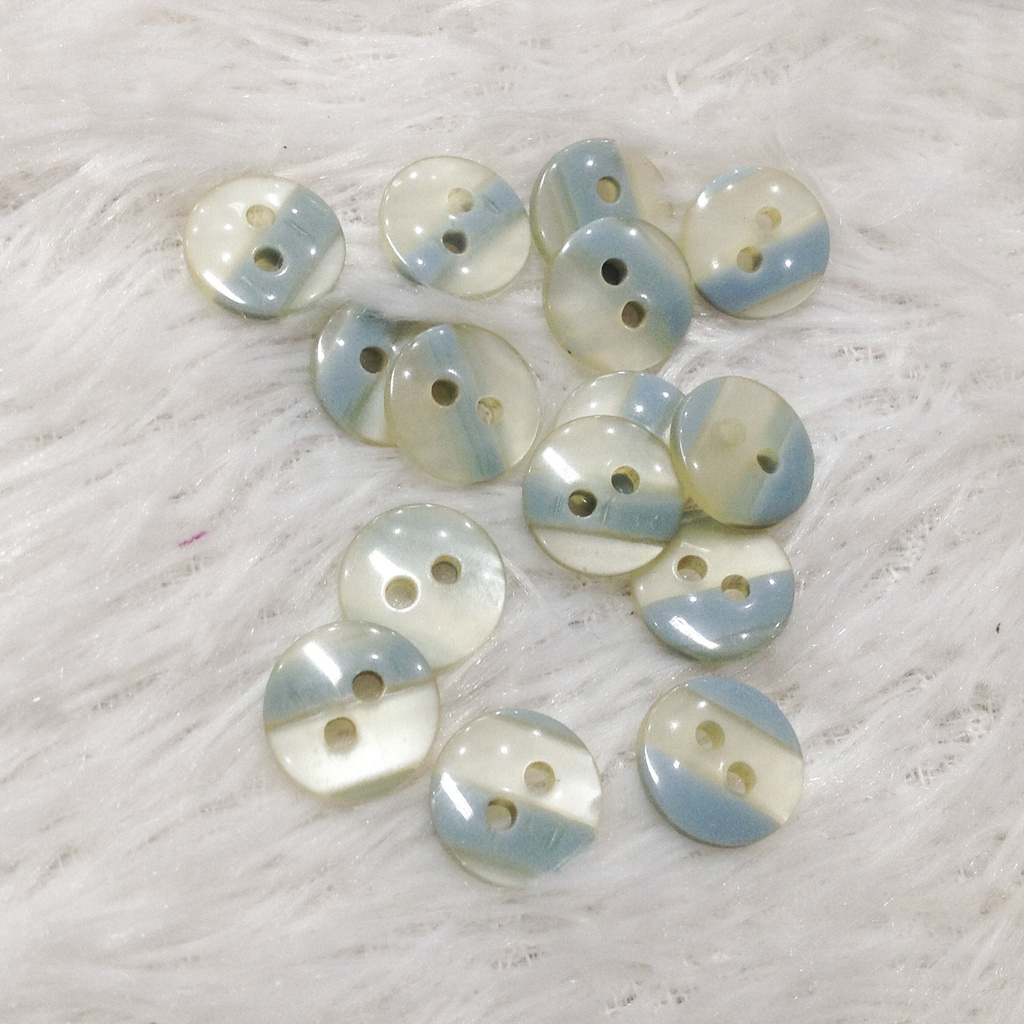 5 Nút áo sơ mi 2 lỗ hoa văn sọc nhiều màu Cúc khuy đính trang phục giá rẻ size 1.1cm