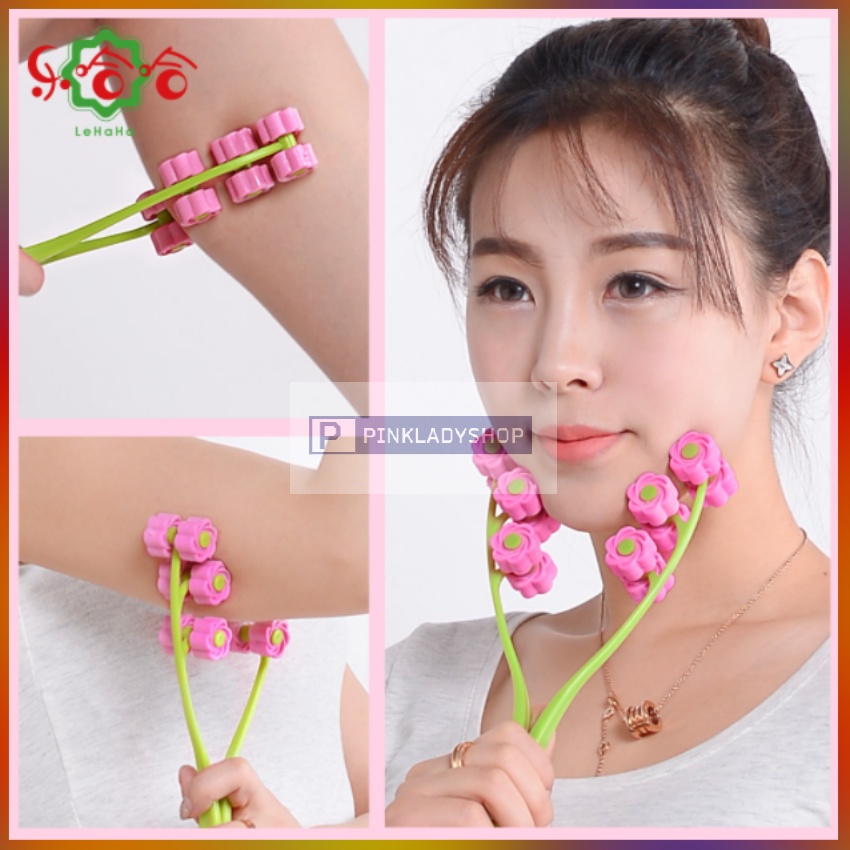 Con Lăn Massage Tạo Khuôn Mặt Vline Hoàn Hảo Flower Face Up Roller