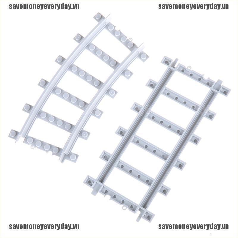 [🍄🍄Save] Train Track Technic Building Blocks Bricks Streight and Curve Track Rail Toys Children lepin train [VN]