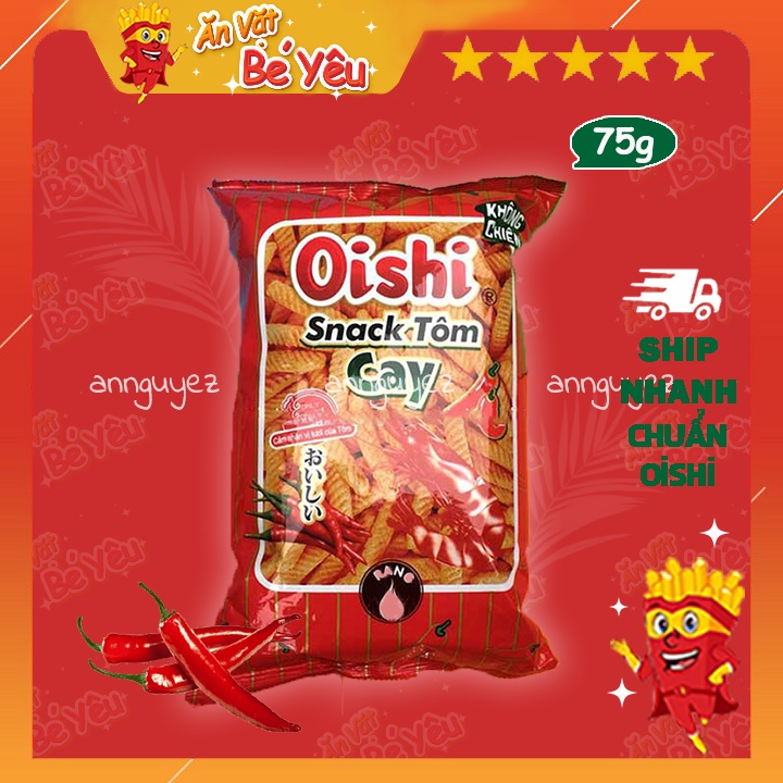 Bim bim Oishi snack tôm cay 75g siêu to khổng lồ