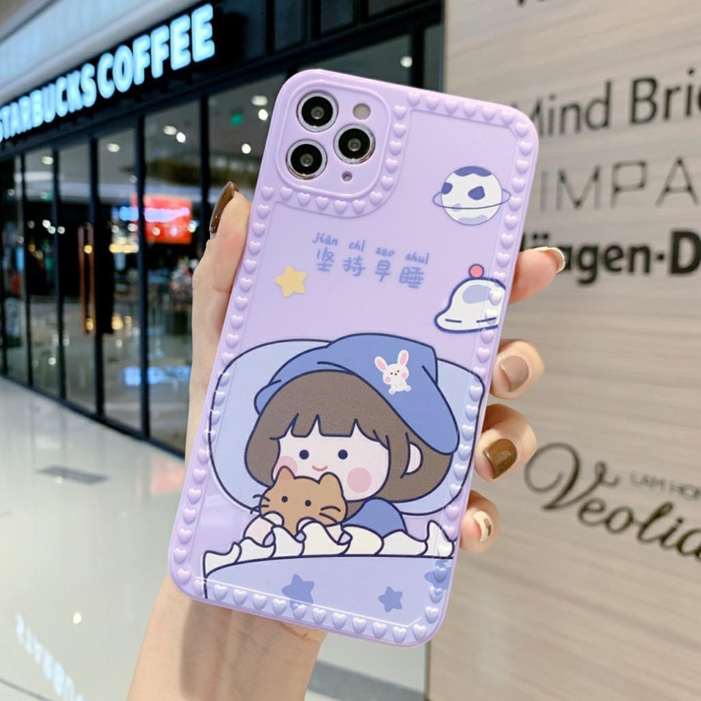 [ Hàng mới cực hot ] Ốp viền tim nổi in hình em bé iphone 6plus 7plus 8 plus xs max 11 pro max 12 12 pro max
