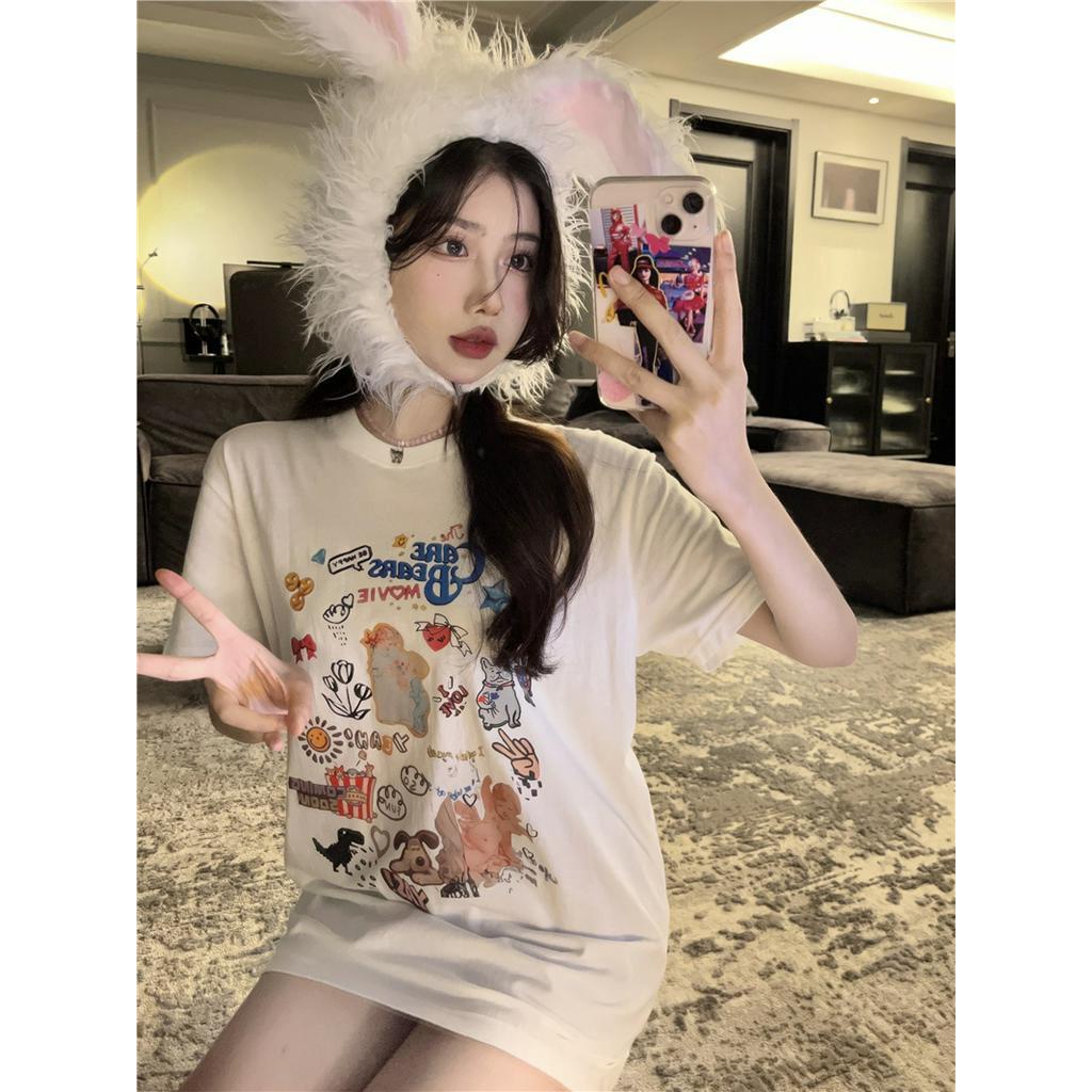 Áo Thun Ngắn Tay In Họa Tiết Thời Trang Mùa Hè 51287