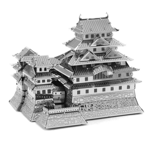 Đồ chơi mô hình lắp ráp 3d kim loại lâu đài nhật, mô hình nhà, đồ chơi xếp hình