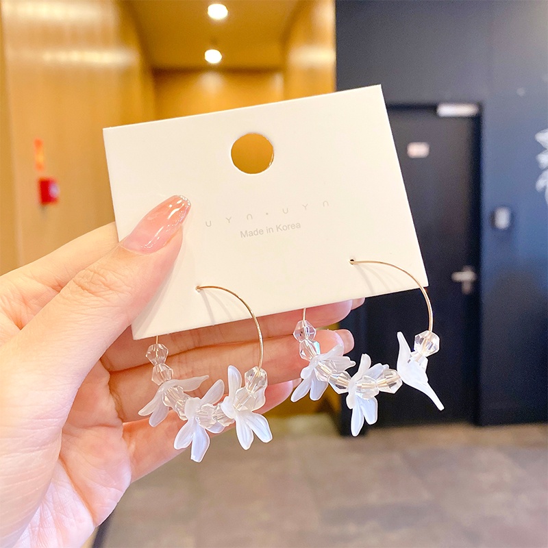 Khuyên Tai Đính Ngọc Trai Đơn Giản Thời Trang Phong Cách Hàn Quốc