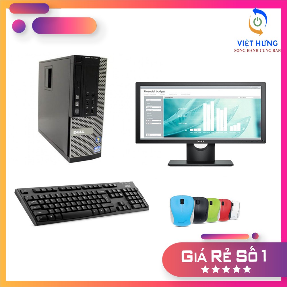 (GIẢM 39%) Case máy tính đồng bộ Dell  3010/7010 chíp xử lý core i3/i5/i7 kèm màn hình 20 inch