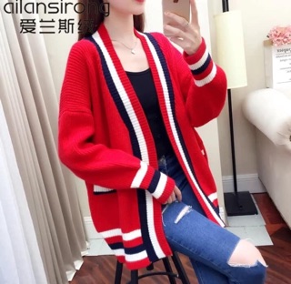 Áo len cardigan dáng dài