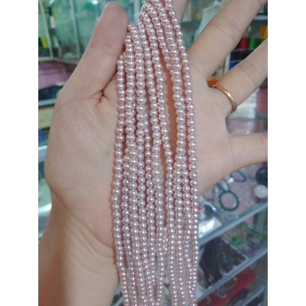 Chuỗi dây ngọc trai nhựa 5li phân loại hạt đẹp nặng mượt làm trang sức