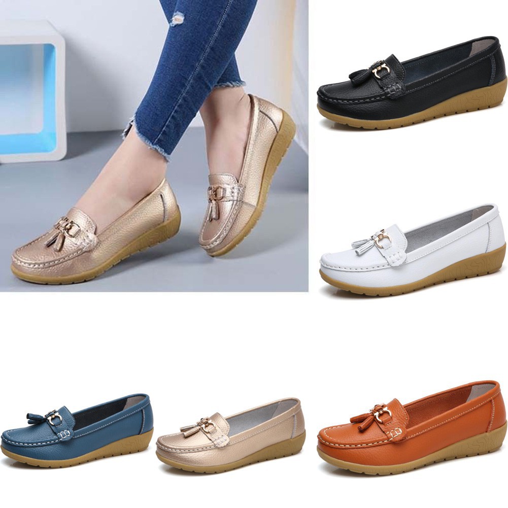 Giày bít mũi bằng da thời trang dành cho nữ | BigBuy360 - bigbuy360.vn