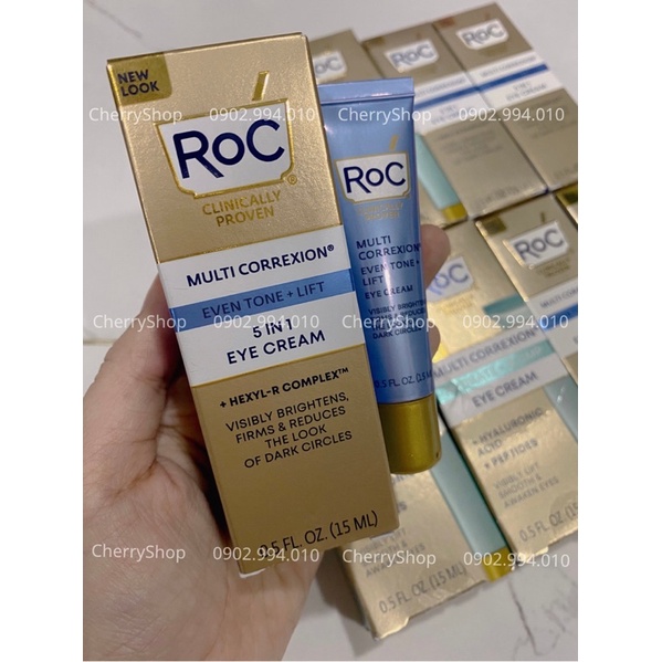 [NEW] Kem làm mờ quầng thâm và bọng mắt RoC Multi Correcxion 5 in 1 Eye Cream (15ml)