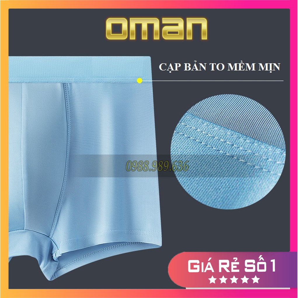 Quần lót nam thun lạnh cao cấp xuất Nhật, quần sịp nam vải lụa băng mỏng mịn mặc siêu mát lạnh SL02 - OMAN