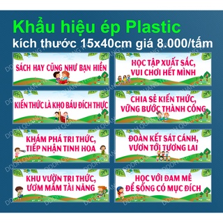 Combo 8 khẩu hiệu trang trí