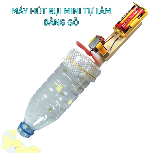 Đồ chơi khoa học Bộ lắp ghép máy hút bụi bằng gỗ Theo Phương Pháp Giáo Dục STEM