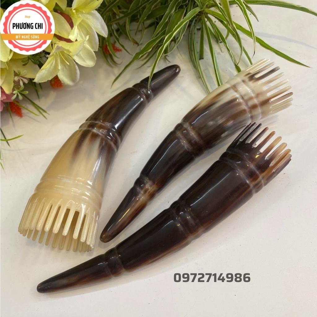 Lược sừng gội đầu vò đầu ấn huyệt dưỡng sinh, ống mát xa đầu | Mỹ nghệ phương chi