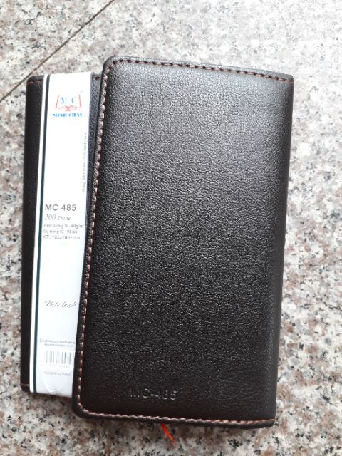 Sổ cầm tay bìa da MC485 kt 10.5 x 18cm