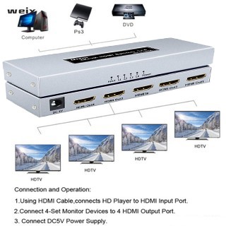 Bộ chia HDMI 1 ra 4 2K*4K DTECH DT7144 A  cao cấp