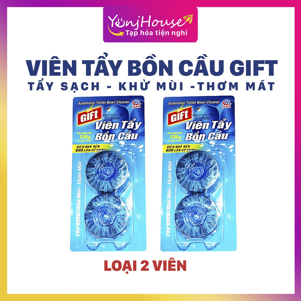 [KHỬ MÙI DIỆT KHUẨN] VIÊN THẢ BỒN CẦU GIFT - YENJHOUSE