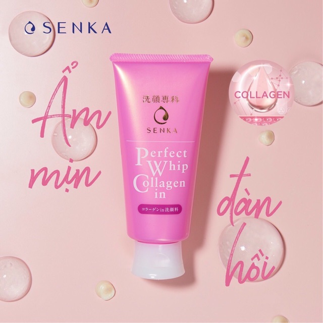 Sữa Rửa Mặt Dưỡng Ẩm Mịn & Săn Chắc Da Senka Perfect Whip Collagen In 120g