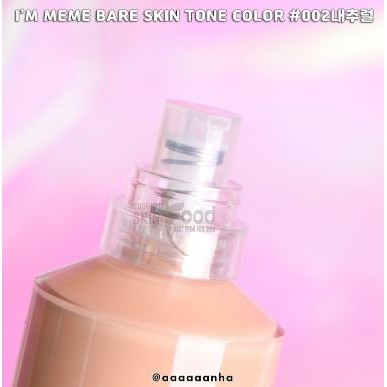 Kem Nền Che Phủ Hoàn Hảo, Mỏng Nhẹ Tự Nhiên I'm Meme I'm Bare Skin Tone Color SPF45/PA++ 30ml | BigBuy360 - bigbuy360.vn