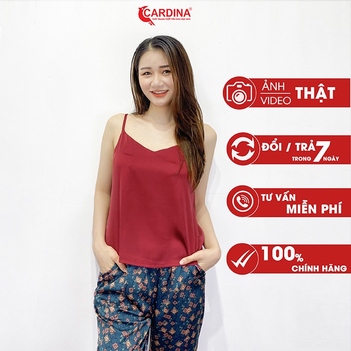 Áo 2 Dây 𝐂𝐀𝐑𝐃𝐈𝐍𝐀 Chất Lụa Satin Nhật Cao Cấp Mềm Mại Thanh Lịch AHD | BigBuy360 - bigbuy360.vn