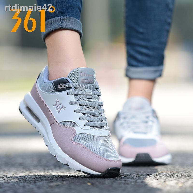 Giày thể thao nữ▥361 ° Ladies Running Shoes Giày nữ đệm khí thể thao phụ độ lưới thoáng hấp thụ sốc chạy bộ chống