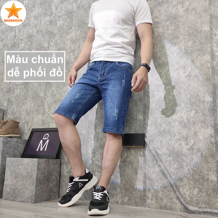Quần short nam [ HÌNH THẬT ] jean đẹp chuẩn siêu bền SG413 Saosaigon | BigBuy360 - bigbuy360.vn