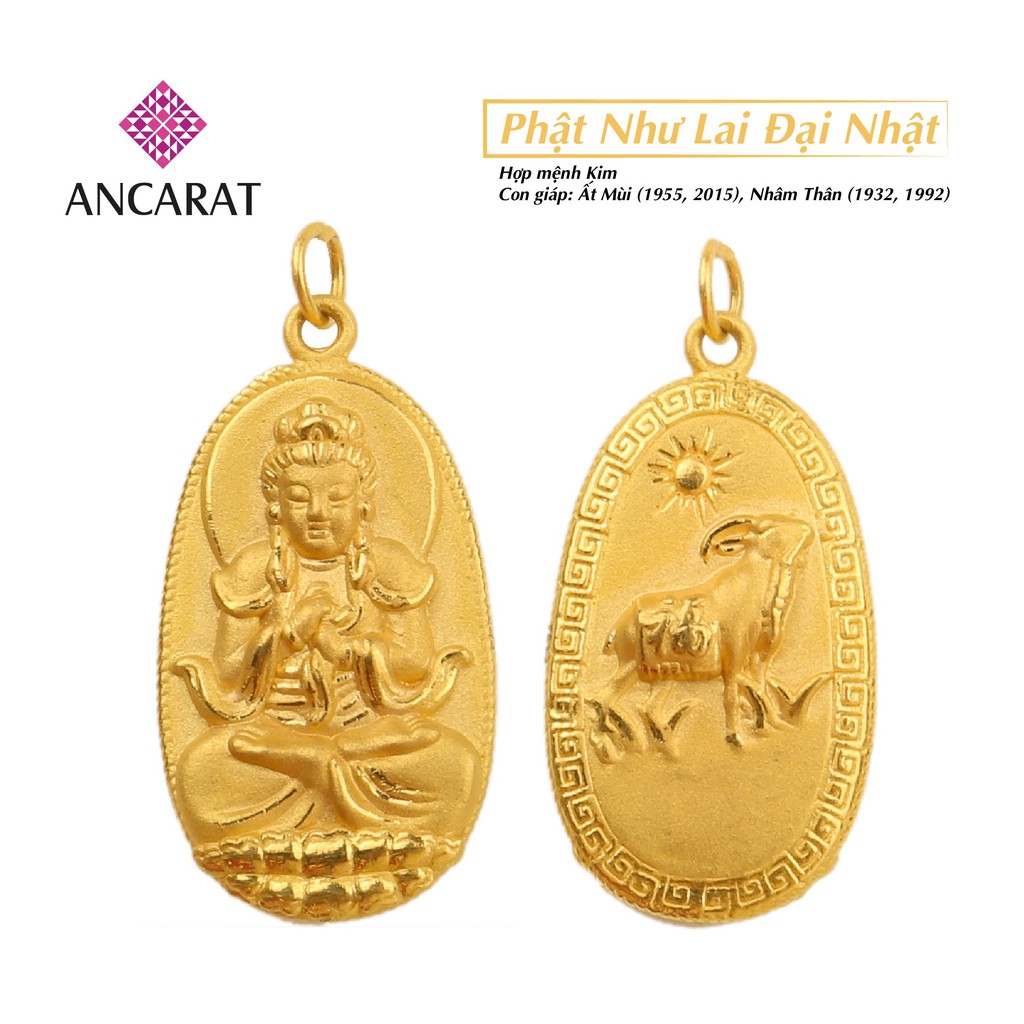 Mặt dây Hư không tạng bồ tát bản mệnh tuổi Sửu - Ancarat