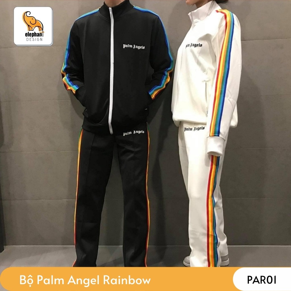 Bộ Nỉ Nam ️⚽ PALM ANGEL RAINBOW Thu Đông Cao Cấp Chất Liệu Poly Cotton Thấm Hút Tốt Không Xù Không Gião Phù Hợp Cả Na
