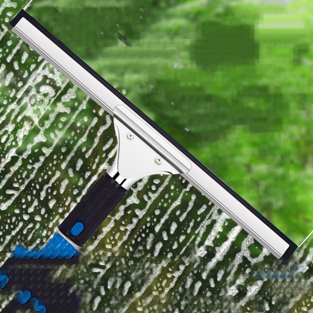 Tay gạt kính,cào nước inox 304 cao cấp cán bọc silicon lưỡi cao su siêu bền,lắp đươc dụng cụ có sẵn để thao tác trên cao