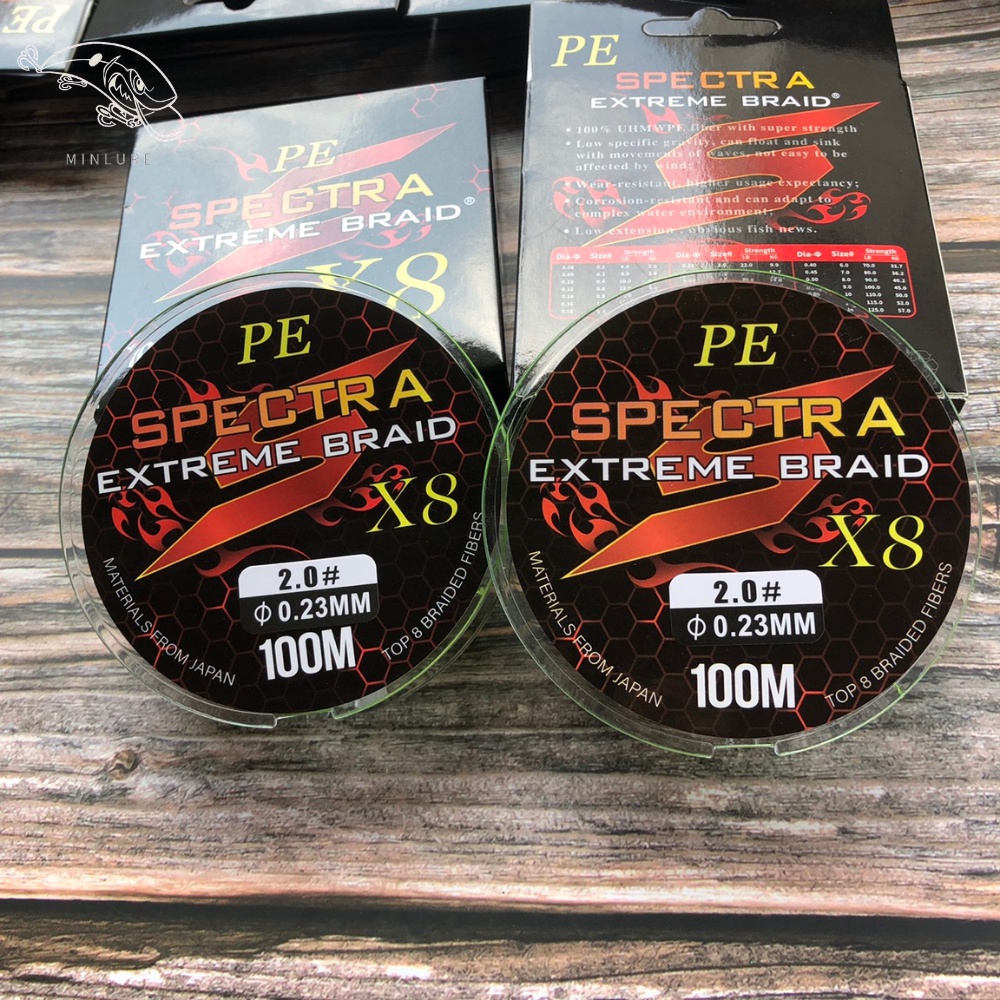 Dây PE câu lure siêu cường X8 dây dù siêu cường câu lure cá lóc dây pe x8 giá rẻ dây pe câu lure suối Minlure