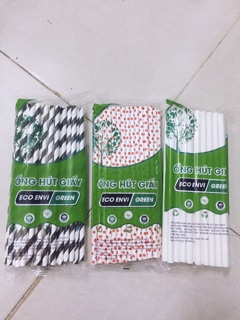Ống hút giấy phi 6, phi 8, phi 12 nhiều mẫu
