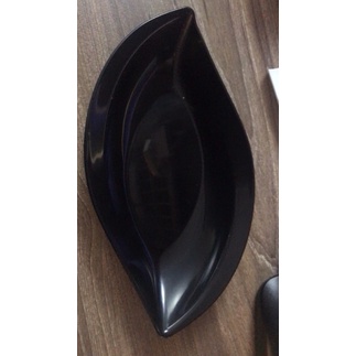 Đĩa Nhựa Phíp Đen Hình Lá Cây Đựng Nước Chấm Siêu Đẹp Mắt - Nhựa Song Long