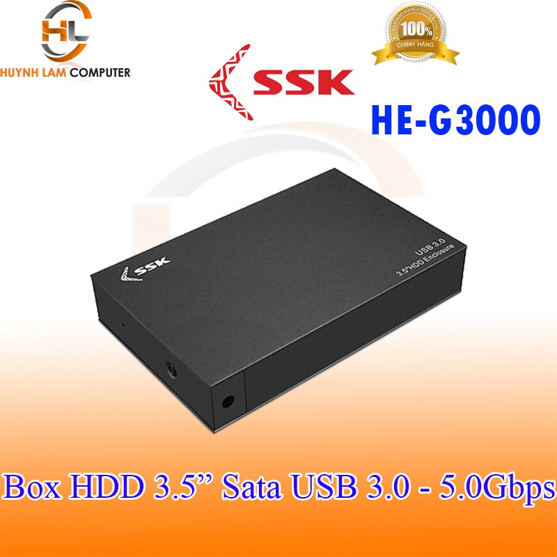 HDD box 3.5inch SSK HE G3000 chuẩn Sata usb 3.0 - Hãng phân phối